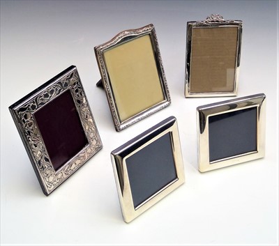 Lot 2014 - Five silver mounted photograph frames