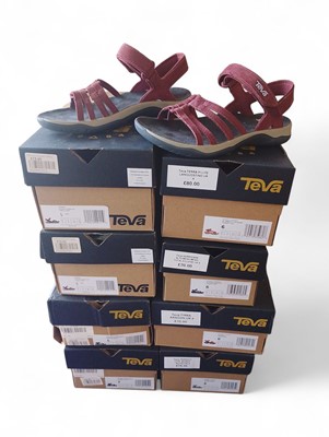 Lot Eight Pairs of Teva Ladies Sandals