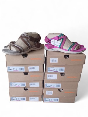 Lot 6 - Six Pairs of Ladies Merrell Walking Sandals