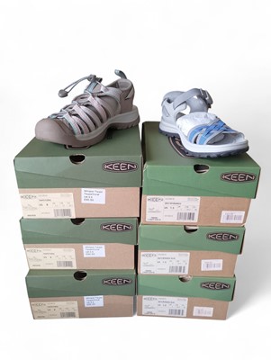 Lot 12 - Six Pairs of Ladies Keen Walking Sandals