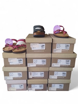 Lot 16 - Thirteen Pairs of Ladies Plakton Sandals