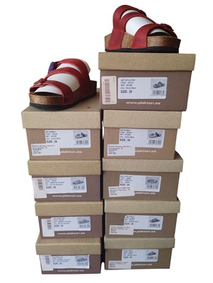Lot 18 - Nine Pairs of Ladies Plakton Sandals