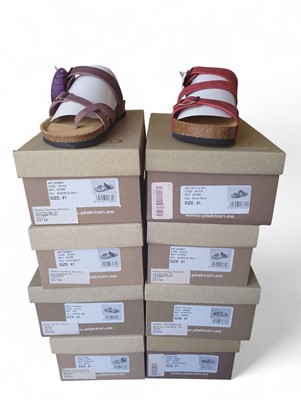 Lot 22 - Eight Pairs of Ladies Plakton Sandals