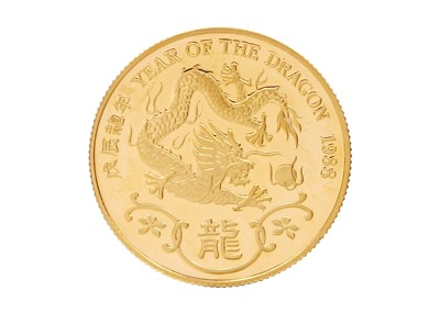 Lot 54 - HONG KONG LUNAR ANIMAL 22K GOLD MEDAL SET - A set of nine gold proof medals with booklets.