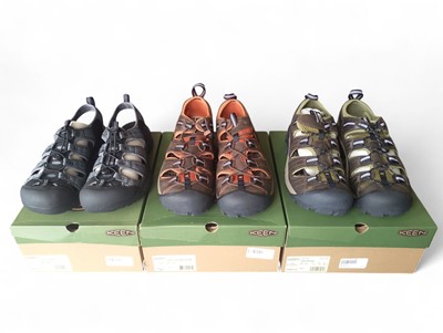 Lot 31 - Three Pairs of Men's Keen Walking Sandals
