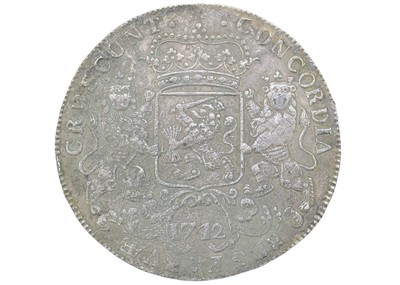 Lot 131 - A 1742 Netherlands rider Ducaton coin.