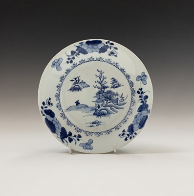 Lot 167 - A Nanking Cargo blue and white porcelain plate,...