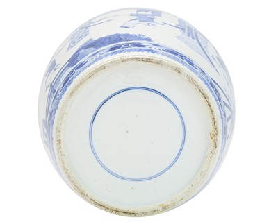 Lot 501 - A Chinese blue and white porcelain jar and cover.