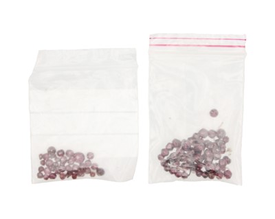 Lot 41 - A very fine garnet bead necklace, and two strings of garnets.