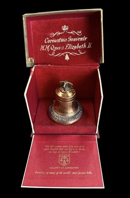 Lot 14 - A bronze Coronation souvenir in the form of a...