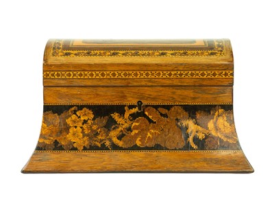 Lot 292 - A rosewood Tunbridge ware tea caddy.
