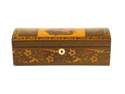 Lot 289 - A rosewood Tunbridge ware glove box.