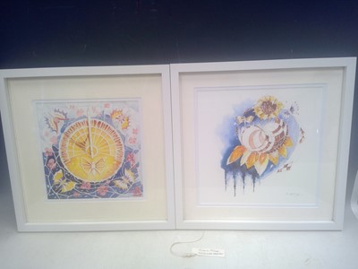 Lot 184 - Two David Rowe Watercolours, Sunflower Requiem...