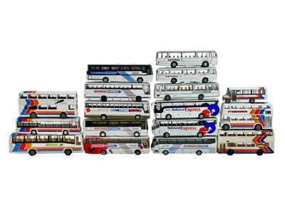 Lot 336 - National Express Coach Models x17 - contained in two boxes