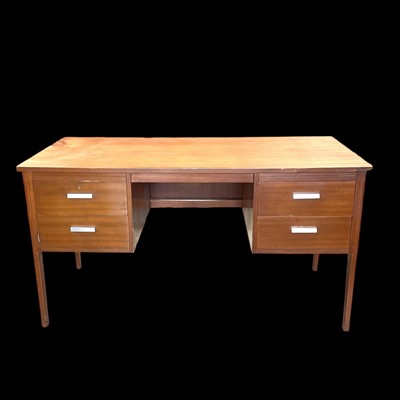 Lot 186 - A mid-century office desk, 136cm wide, 74cm...
