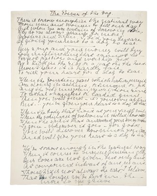Lot 28 - Rudyard Kipling (reportedly by) handwritten manuscript poem