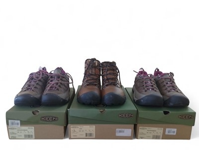 Lot 54 - Three Pairs of Ladies Keen Walking Boots/Shoes