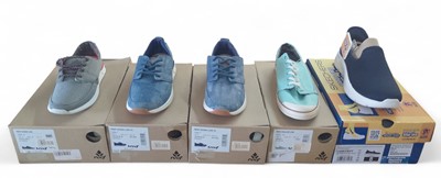 Lot 66 - Four Pairs of Ladies Reef Trainers and a pair of Ladies Sketchers Go Walk Flex Shoes
