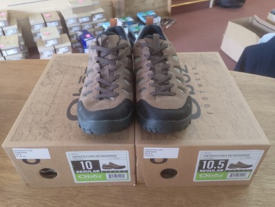 Lot Two Pairs of Men's Oboz Sawtooth Low B-Dry Walking Shoes