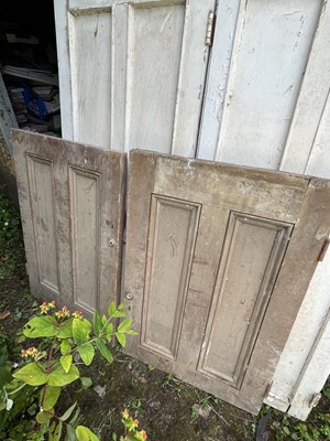 Lot 708 - 17 timber doors in various sizes, 5 glazed...