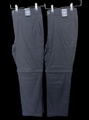 Lot 165 - Two pairs of Craghoppers Kiwi pro convertible trousers.