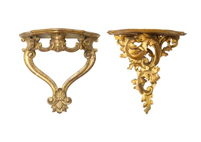 Lot 59 - An Italian carved giltwood Florentine type wall bracket.