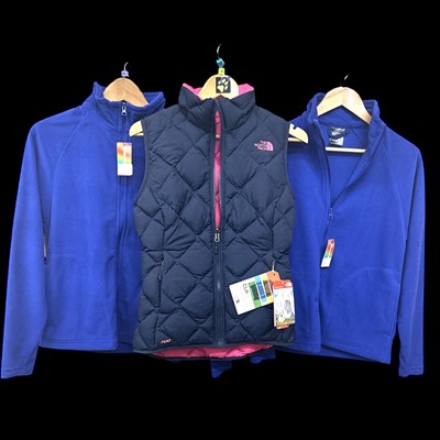 Lot 146 - A woman's North Face body warmer and two Result fleeces.