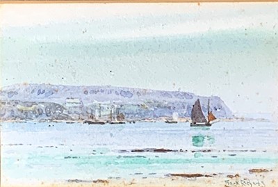 Lot 119 - Frank RICHARDS (1863-1935) Cornish Bay with...