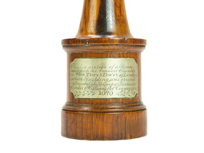 Lot 19 - A carved oak desk ornament.