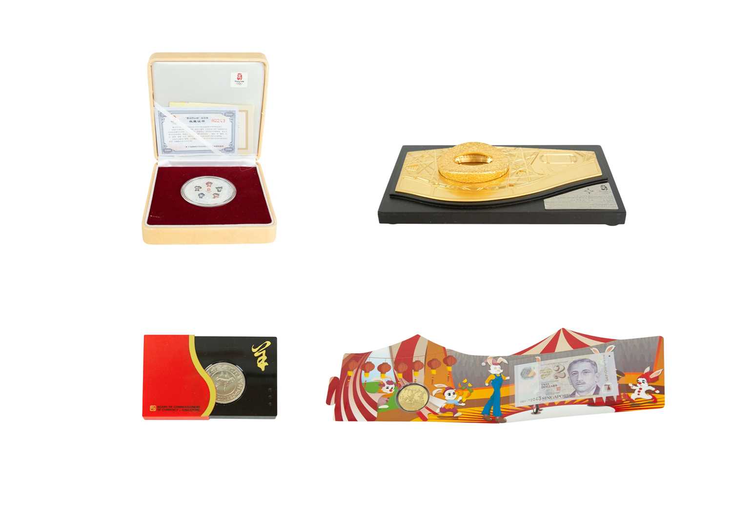 Lot 10 - China and Singapore Commemorative Coins and Medallions etc.