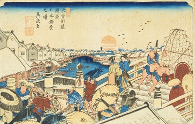 Lot 516 - Kesai Eisen (1790-1848), A Japanese woodblock print.
