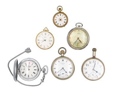 Lot 292 - A selection of six pocket watches.