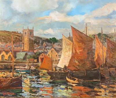 Lot 123 - George TURLAND (1877-1947) St Ives Harbour,...