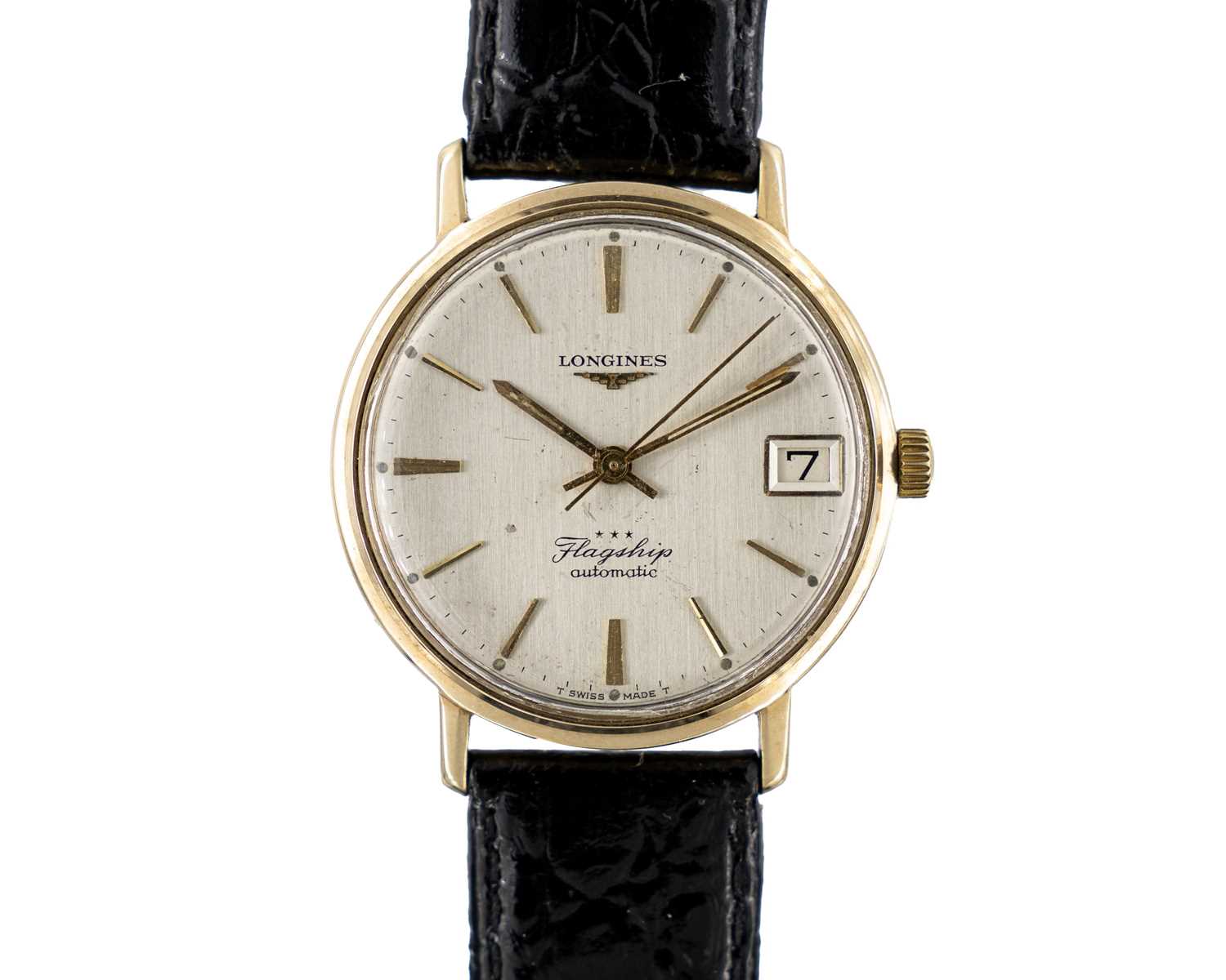 Lot 225 - LONGINES - A Flagship 9k automatic gentleman's wristwatch, ref. 3418.
