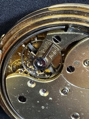 Lot 240 - An 18ct yellow gold cased, quarter repeater, keyless wind open-faced pocket watch.