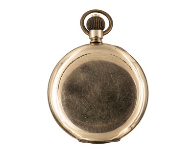Lot 251 - A chronograph keyless wind gold-filled open face pocket watch.