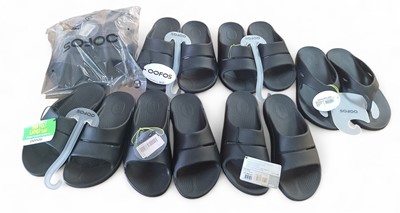 Lot 136 - Seven Pairs of Unisex Oofos Sandals
