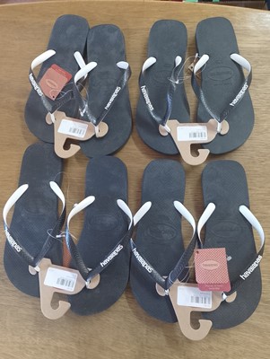 Lot 136A - Four Pairs of Havaianas Flip Flops