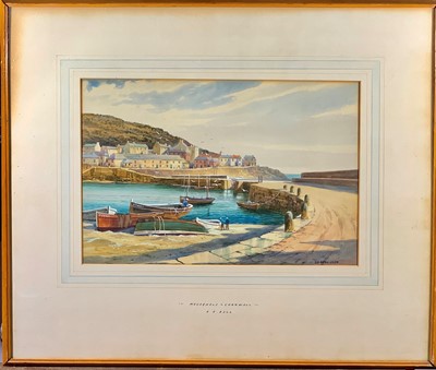 Lot 128 - Wilfred KNOX (1884-1966) Mousehole Watercolour...