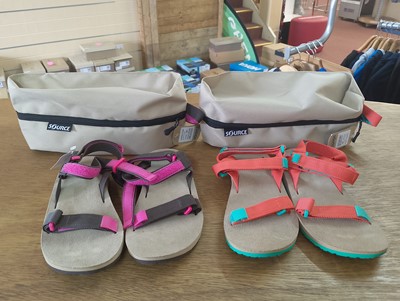 Lot 130A - Six Pairs of Ladies Source Sandals and Carry Bag