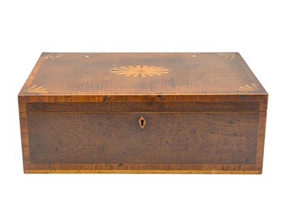 Lot 28 - A George III mahogany, inlaid and crossbanded writing slope.