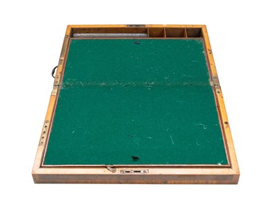 Lot 28 - A George III mahogany, inlaid and crossbanded writing slope.