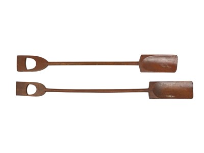Lot 41 - Two ornamental treen spades.