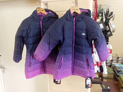 Lot 344 - Two Female Children's Trespass Casual Jackets