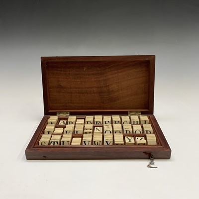 Lot 95 - A set of 19th century bone counters, engraved...