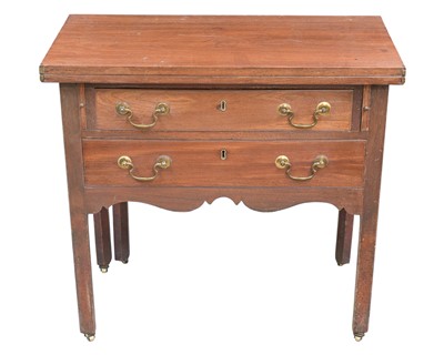 Lot 866 - A George III mahogany bachelor's table and chest.