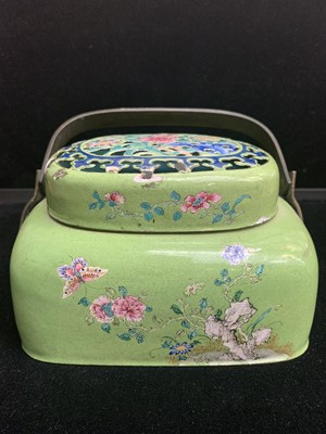 Lot 3 - A Chinese enamel hand warmer, early 20th...