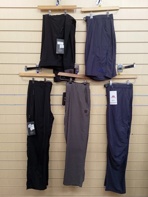 Lot Five Pairs of Sprayway/Mountain Equipment Men's Hiking Trousers/Shorts