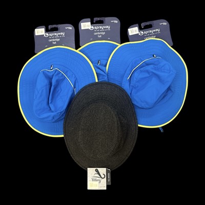 Lot 302 - Three Sprayway Cambridge hats and a Tilly hat.