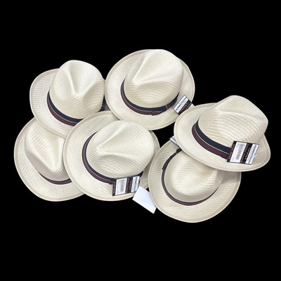Lot Six Boardmans Panama hats.